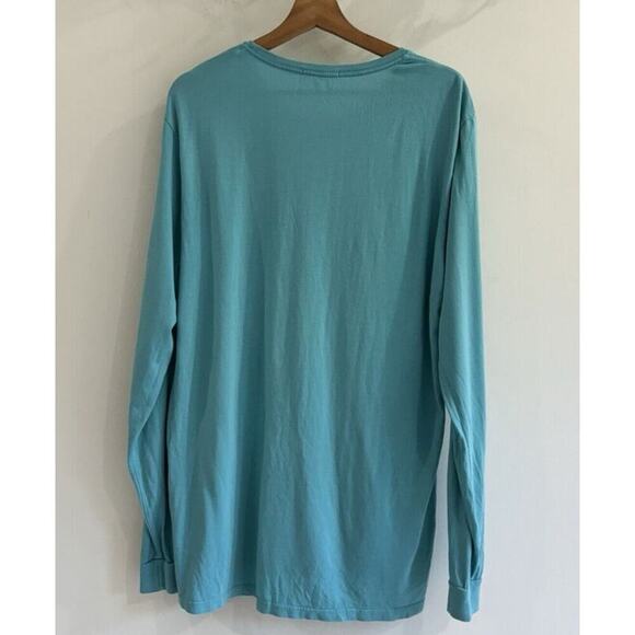 Men’s Marine Layer Teal Graphic Long Sleeve T-Shirt size Large - Picture 3 of 5